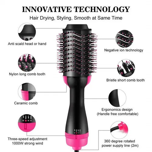 NOX Volumizer Hair Dryer and Hot Air Brush | 3-in-1