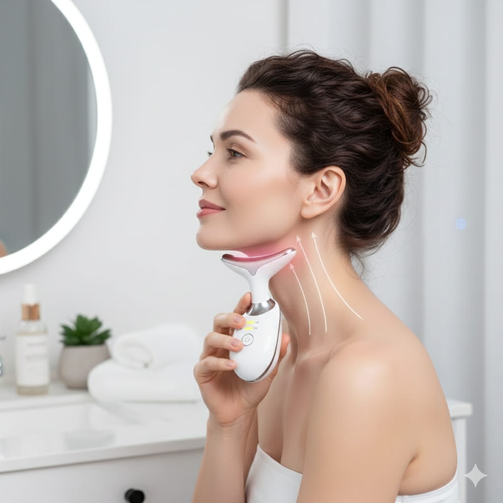 Triple action  LED sonic skin tensioner