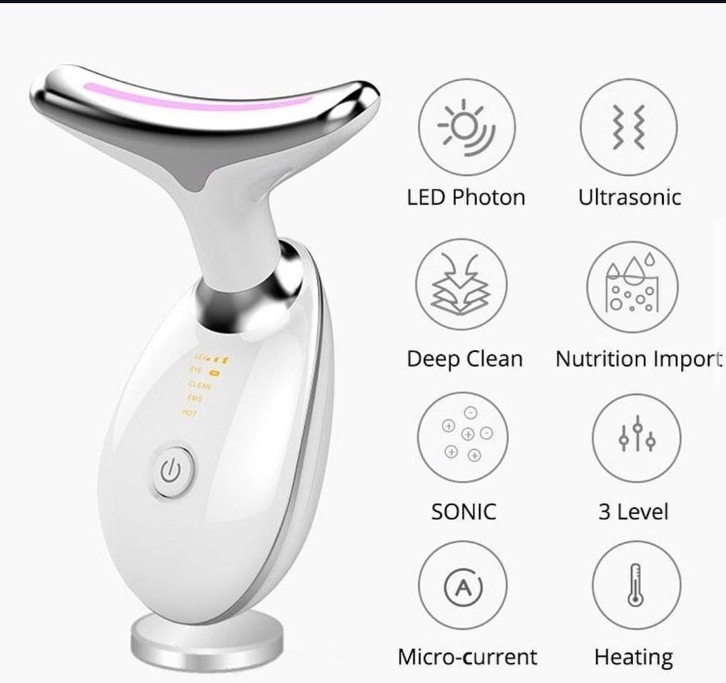 Triple action  LED sonic skin tensioner