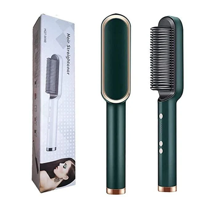 Portable hair straighteners brush
