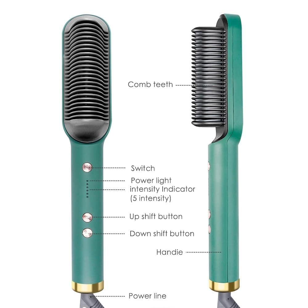 Portable hair straighteners brush